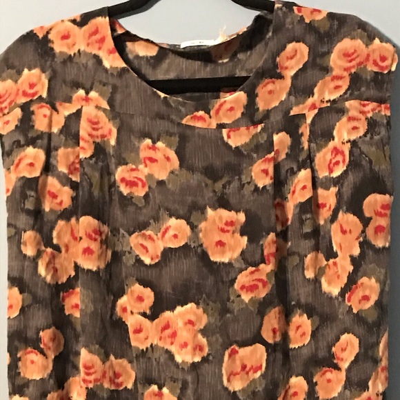 Kimchi Blue Silk Floral Shirt Dress size XS - Picture 2 of 5